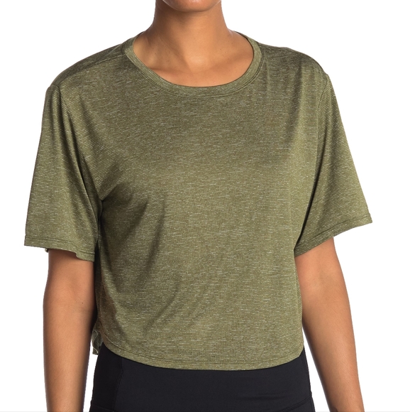 NEW Z by Zella Carly SS Commuter Tee in Olive Branch - Picture 2 of 7